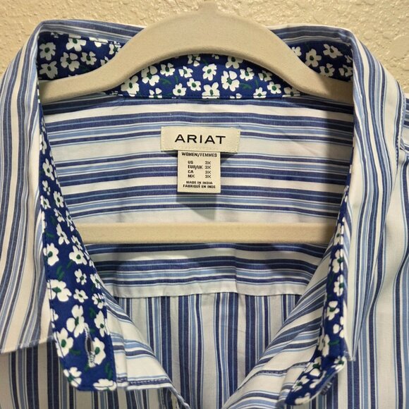 Ariat Women's 3X Western Button Up Long-Sleeved Kirby Dress Shirt - Picture 4 of 11